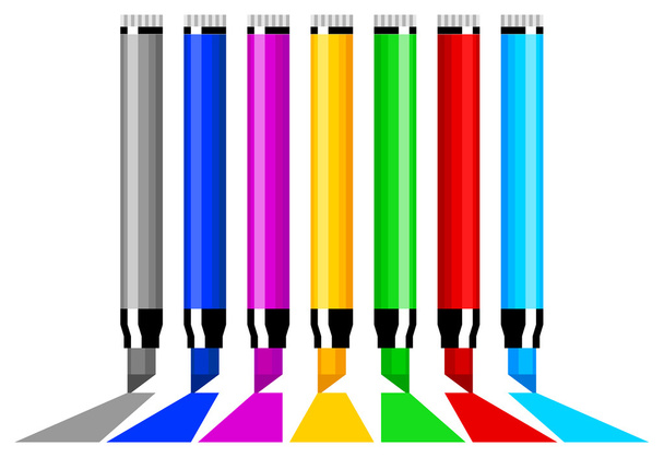 Color markers - Vektor, kép
