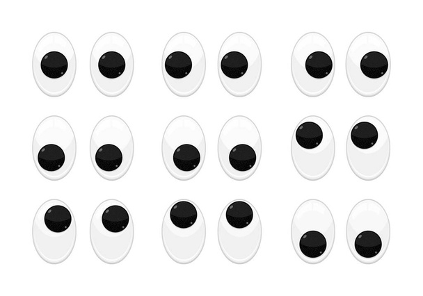 Giocattolo di plastica sicurezza traballante occhi stile piatto disegno vettoriale isolato su sfondo bianco. - Vettoriali, immagini
