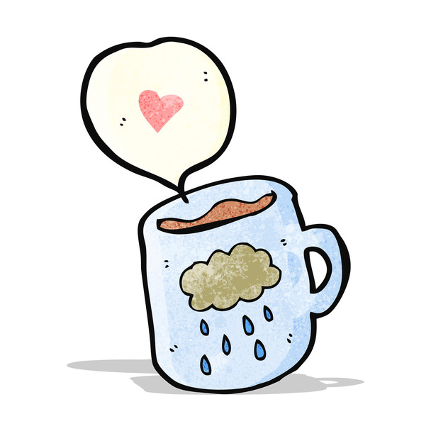 я люблю кофе мультфильм
 - Вектор,изображение