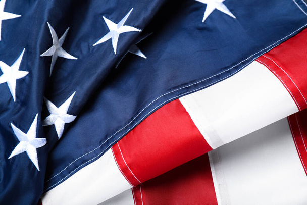 National flag of America as background, top view - Φωτογραφία, εικόνα