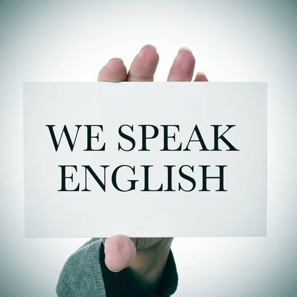 Hovoříme anglicky. - Fotografie, Obrázek