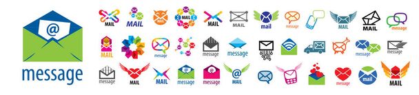 A set of vector message logos on a white background - Vector, Image
