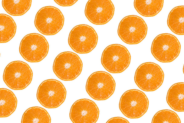 The fresh orange slices isolated on white background - Photo, Image