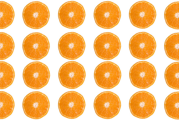 The fresh orange slices isolated on white background - Φωτογραφία, εικόνα