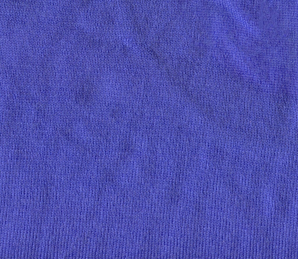 Angora acogedor tejido de punto azul textura. Tejer textura azul del suéter de cerca. - Foto, Imagen