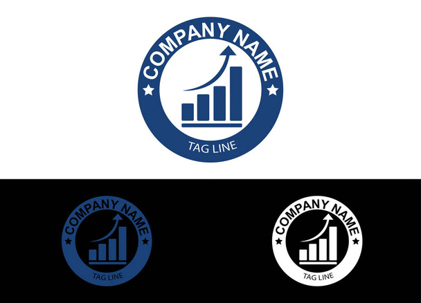 Financial Logo or Icon Design Vector Image Template - Vector, imagen