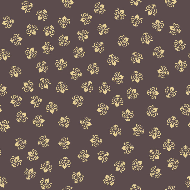 Seamless Vector Pattern With Few Royal Lilies - Vector, afbeelding