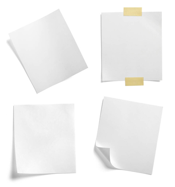 papier wiadomość przypomnienie puste tło biuro biznes biały pusty etykieta etykieta etykieta taśma samoprzylepna - Zdjęcie, obraz