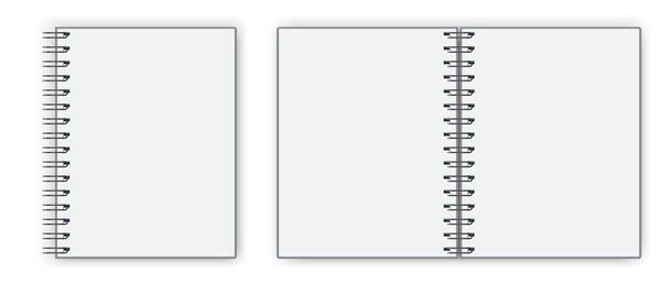 Blank closed realistic spiral notepad - Vector, Image
