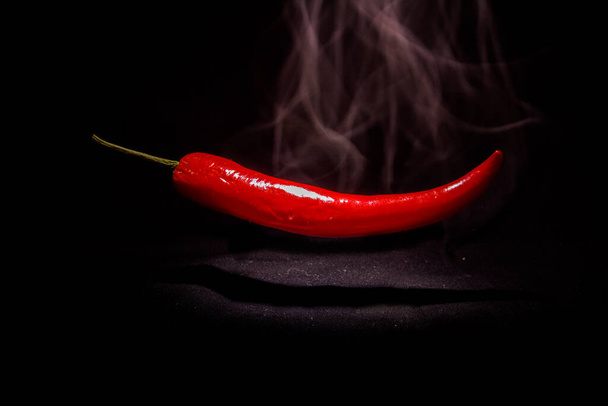 Ein roter Chili scharfe Pflanze - Foto, Bild