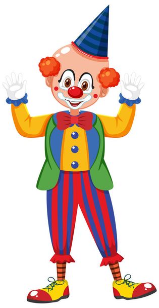 Funny clown cartoon character illustration - Vector, Image