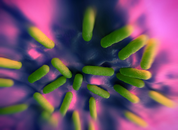 Ilustrace bakteriálních buněk - Fotografie, Obrázek
