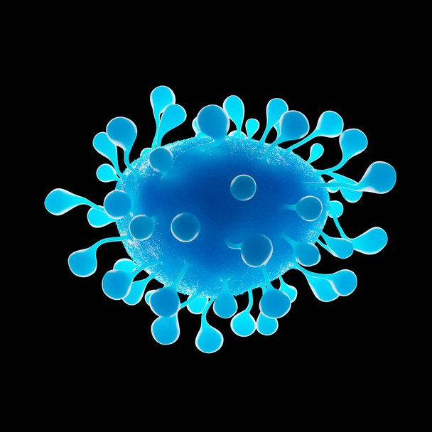 Ilustración 3d del coronavirus patógeno - Foto, Imagen