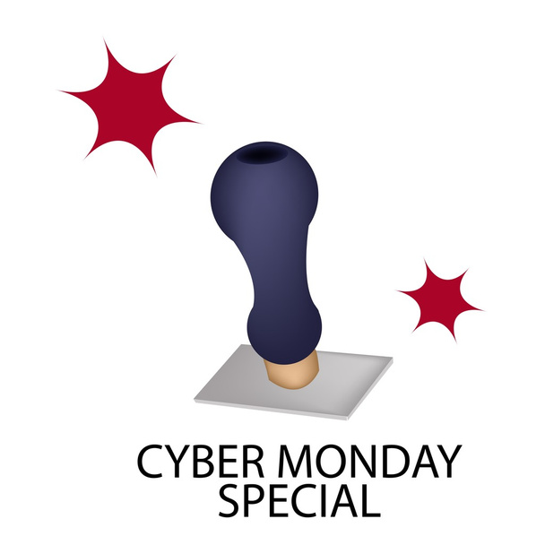 гумова штемпель зі словом Cyber Monday Special
 - Вектор, зображення