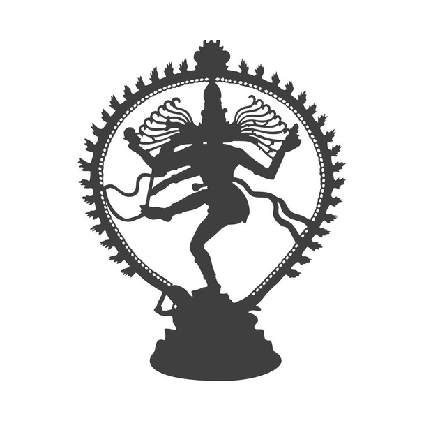 Il vettore della statua di Lord Nataraj (shiva). icona di danza Nataraj Shiva. - Vettoriali, immagini