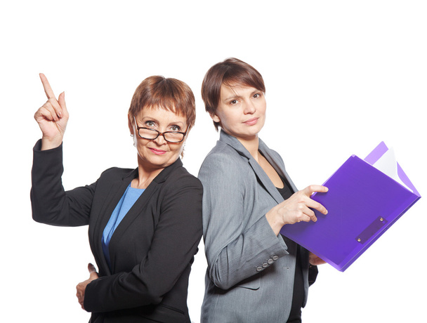 two business women isolated on white background - Foto, Imagem