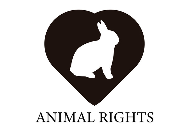 Ikona práv zvířat na bílém pozadí. - Vektor, obrázek