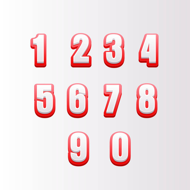 hand drawing colored numbers, mathematics numbers illustration vector - Вектор, зображення