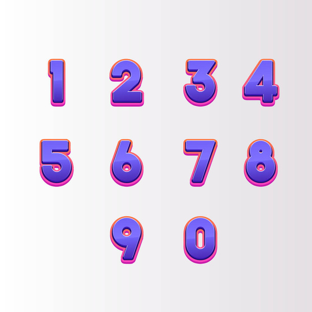 käsin piirustus värillinen numerot, matematiikan numerot kuva vektori - Vektori, kuva