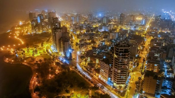 Luchtfoto 's van het Miraflores District in Lima Peru - Foto, afbeelding