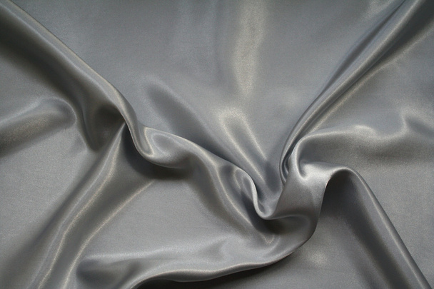 Smooth elegant grey silk as background - Фото, зображення