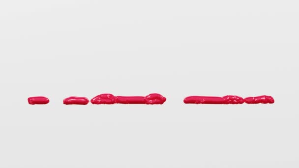 Red balloons I love you. 3d balloons are inflated on a white background from a completely deflated state. Simulation of physics of pressure. 3d rendering. - Video
