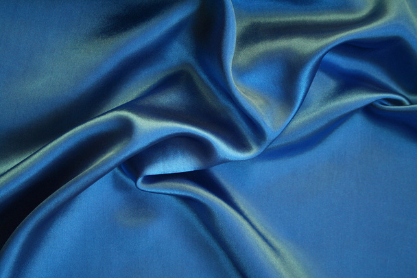 Smooth elegant blue silk as background - Foto, Imagem