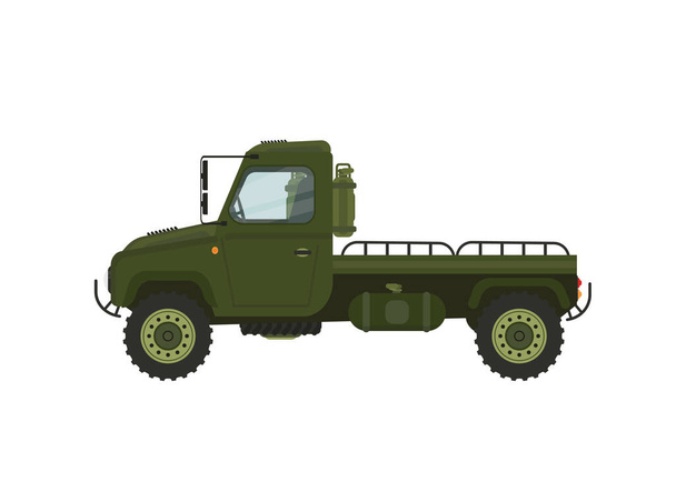 Model of the truck of military years on a white background - Vector, imagen