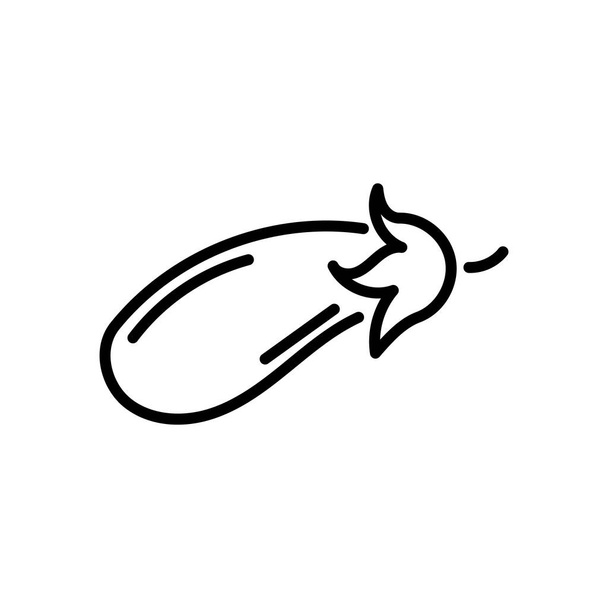 Het pictogram van de lijn van het web. Aubergine, aubergine - Vector, afbeelding