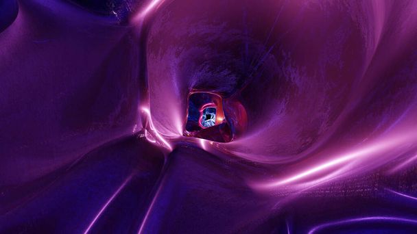 Abstract futuristic background with purple lights - 写真・画像