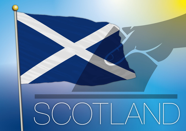 Schotland vlag en stemming symbool - Vector, afbeelding