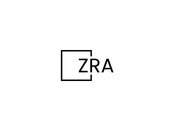 ZRA letters logo design vector template - Vektor, kép
