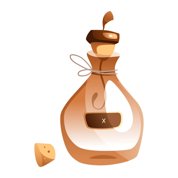 Not sprouted acorn in a water bottle. - Vector, Image