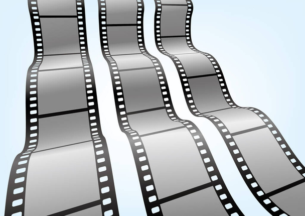 Cinema, film e fotografia 35mm pellicola striscia template.Vector elementi striscia di film 3D. - Vettoriali, immagini