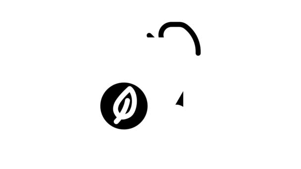 Zero Waste Products glyph icon animation - Materiał filmowy, wideo