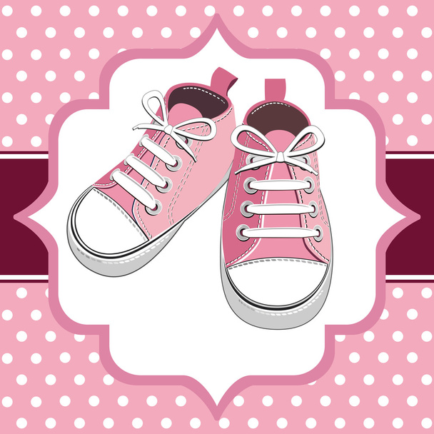 Zapatilla niños rosa
 - Vector, Imagen