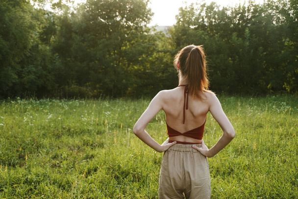 woman outdoors leisure fun summer fresh air - Valokuva, kuva