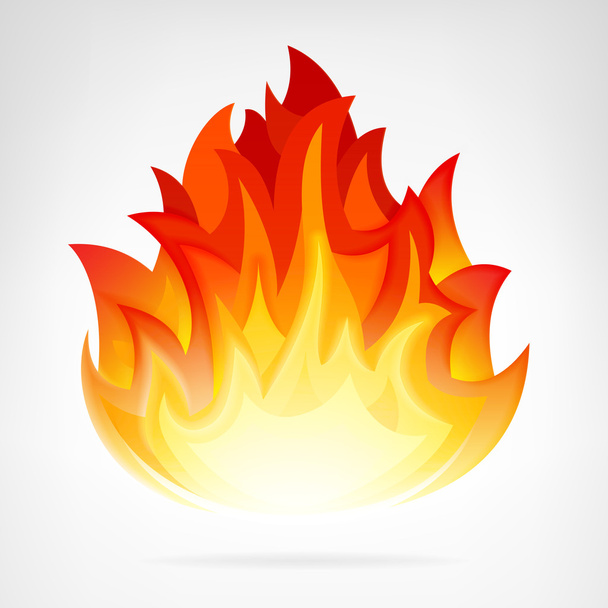 wildfire flame isolated vector element  - Vector, Image