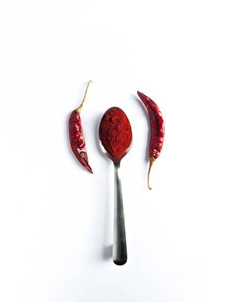 Fresh Red Chili with white background stock image. - Photo, image