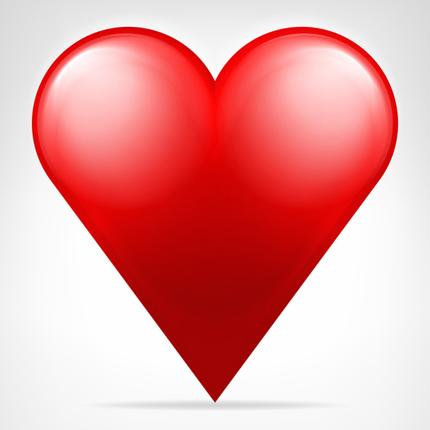 klassisches rotes Herz Symbol isolierter Vektor - Vektor, Bild
