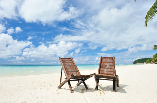 Chaise lounge at beach - Photo, Image