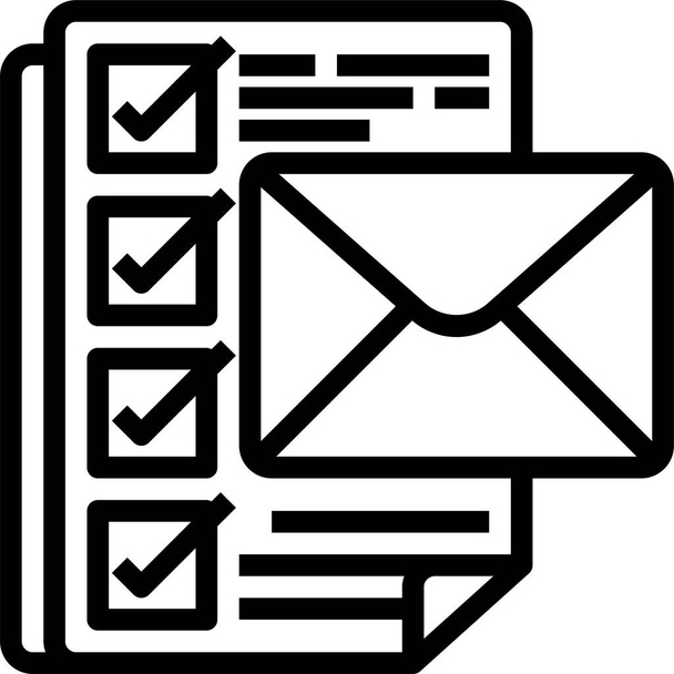 levelezési listák üzenet ikon - Vektor, kép