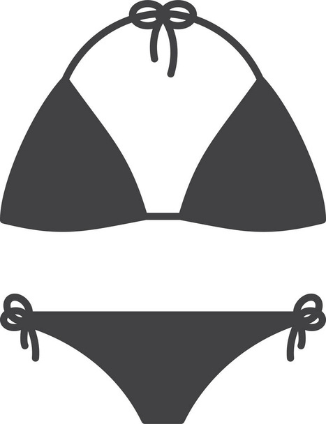 beauty fashion lingerie icon in solid style - Вектор,изображение