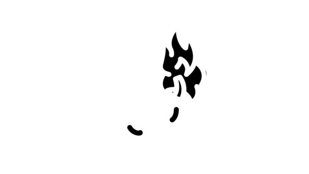 pimienta de cayena quema línea de vegetales icono de animación - Metraje, vídeo