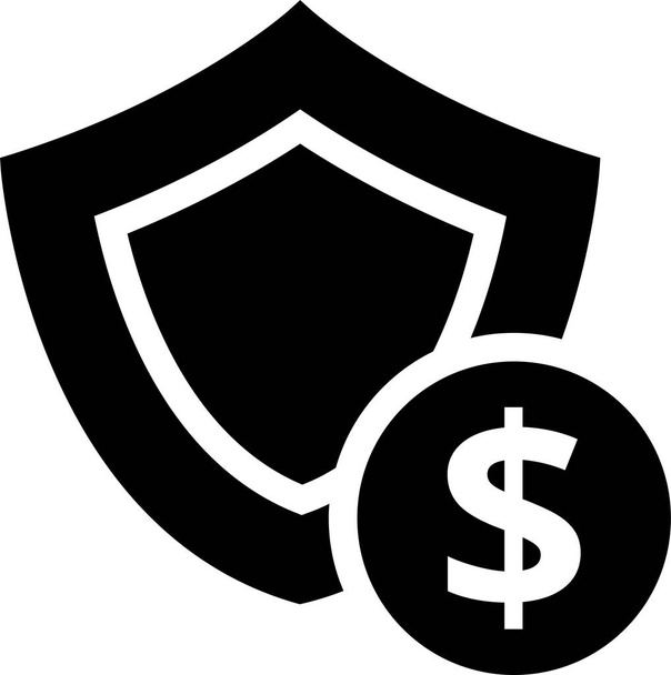 currency finance money icon in solid style - Vector, imagen