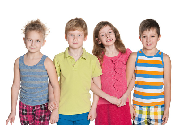 Retrato de quatro crianças
 - Foto, Imagem