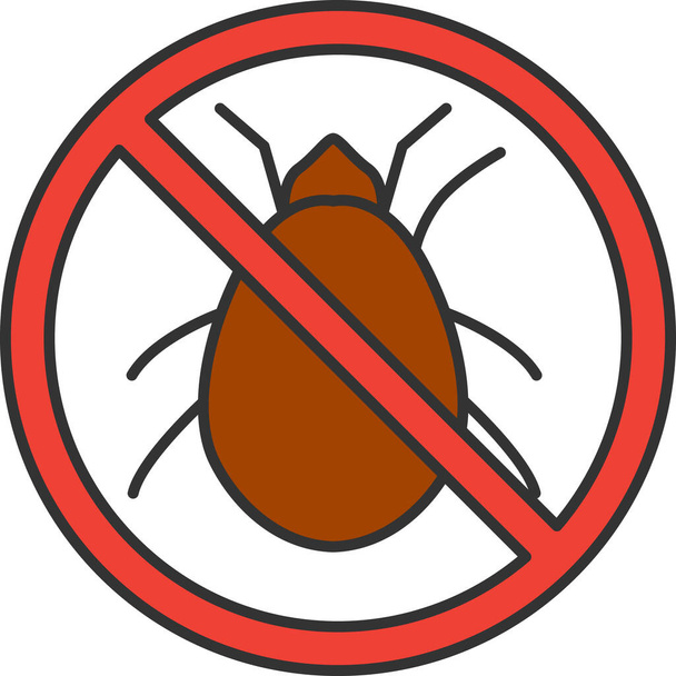 icône d'insecte de contrôle des bugs dans le style de contour rempli - Vecteur, image