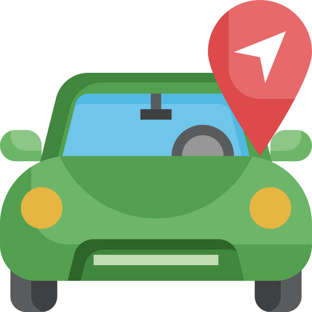 navigation car transportation icon - Vector, Image