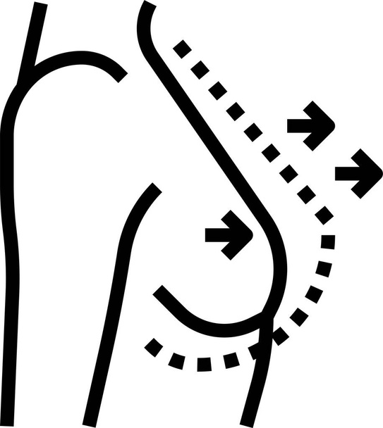powiększenie piersi ikona piersi - Wektor, obraz