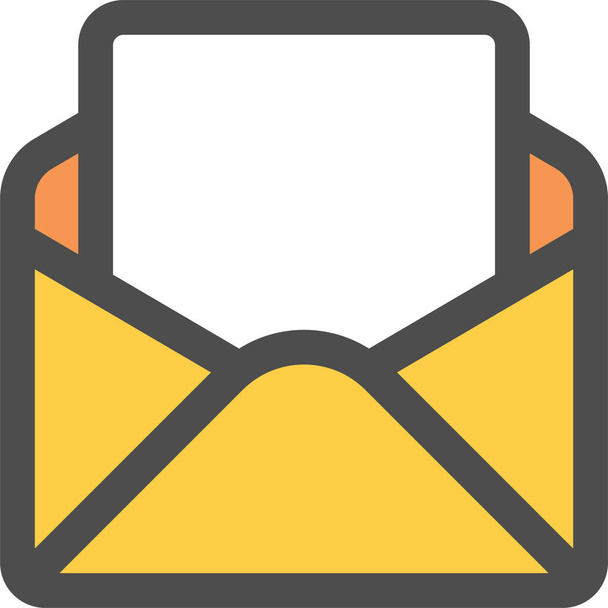 blank email letter icon in filled-outline style - Вектор,изображение